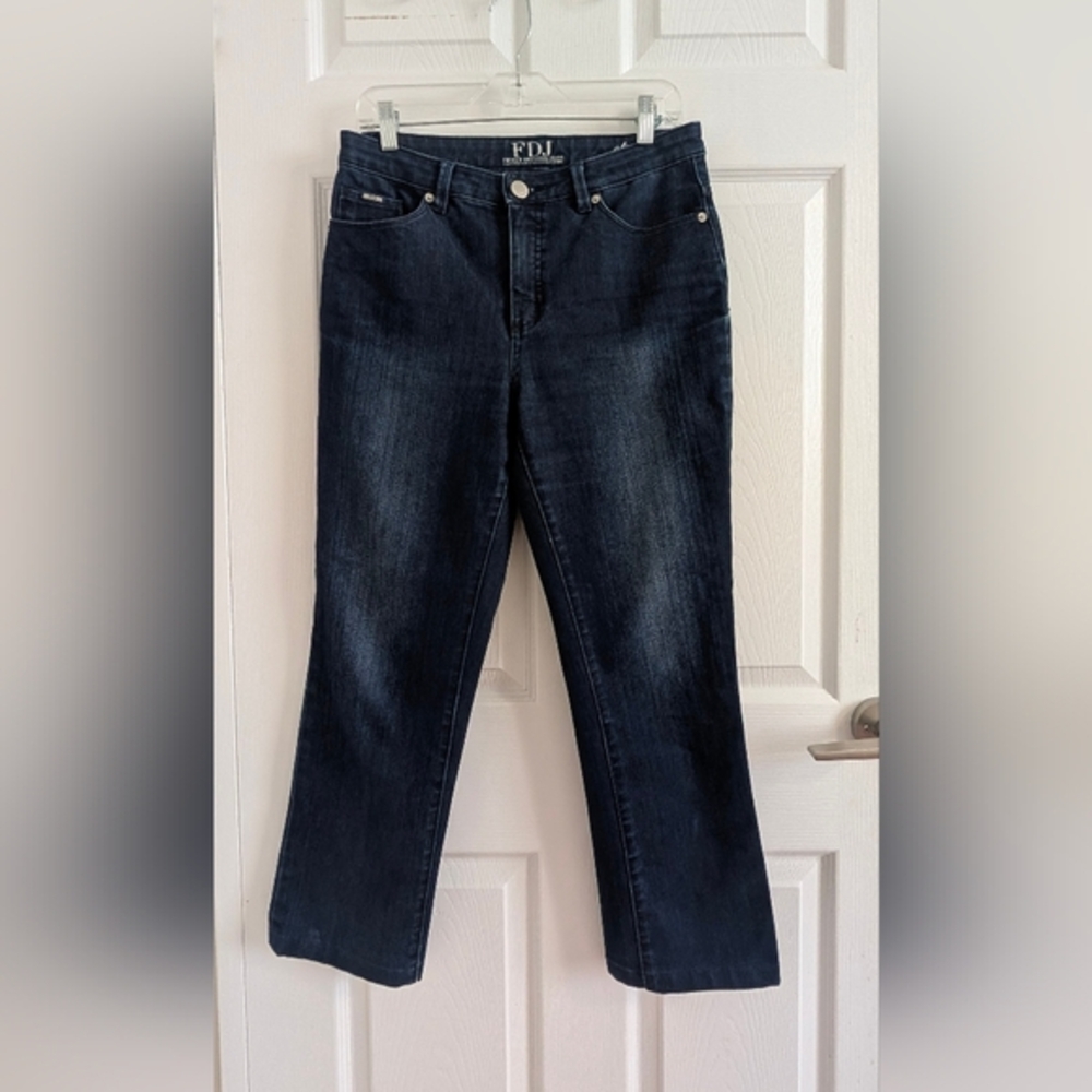 FDJ French Dressing Jeans Olivia Slimmer Straight Leg - Dark Wash - Size 8